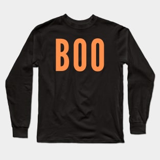 BOO! in Orange Long Sleeve T-Shirt